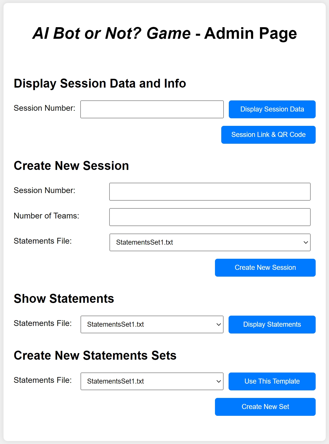 Game Administration Tool